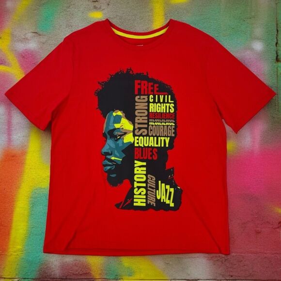 Black History MENS XL Graphic T-Shirt Juneteenth Red Civil Rights Equality Jazz - Picture 12 of 13